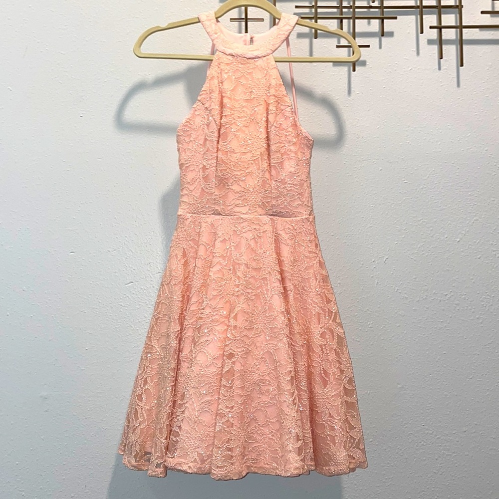 Camille La Vie Sequin Formal Pink Dress Size 1/2 - Picture 1 of 12